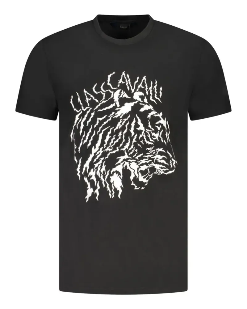 Roberto Cavalli tiger-print cotton t-shirt - Schwarz Schwarz