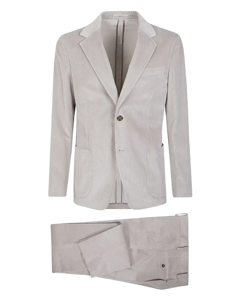 LARDINI textured single-breasted suit - Grau Grau