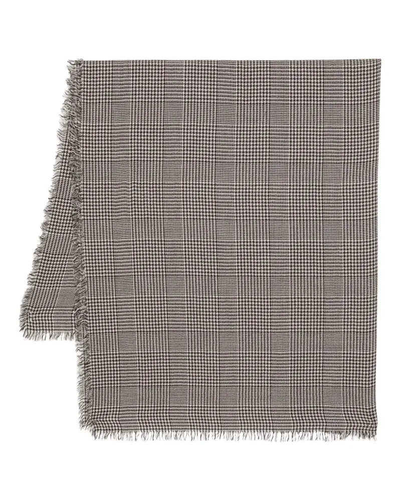 Faliero Sarti Schal mit Hahnentrittmuster - Braun Braun