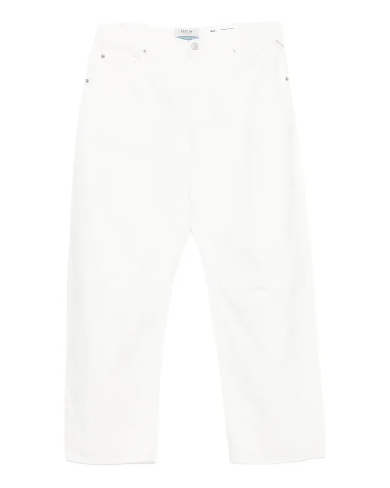 Replay Janie logo-patch jeans - Weiß Weiß