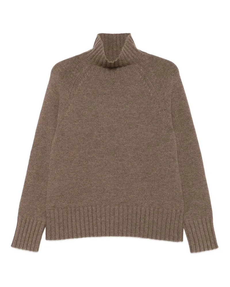 Max Mara Max Mara Stehkragen-Pullover mit Raglanärmeln - Braun Braun