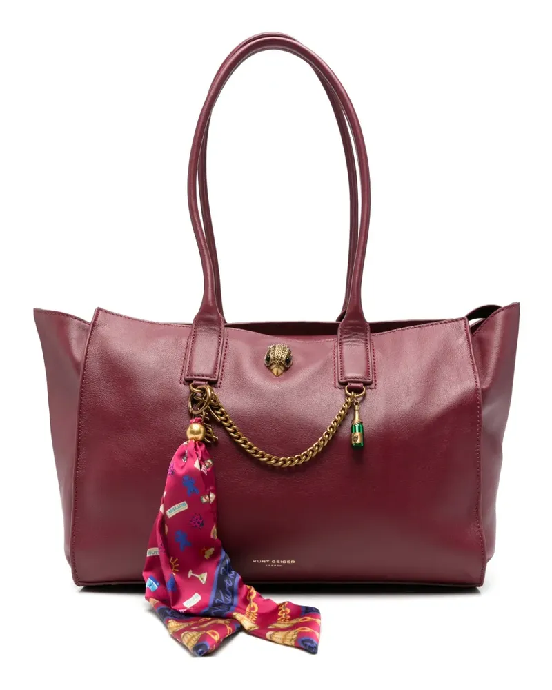 Kurt Geiger Sloane Tote Bag mit Adlerschild - Rot Rot
