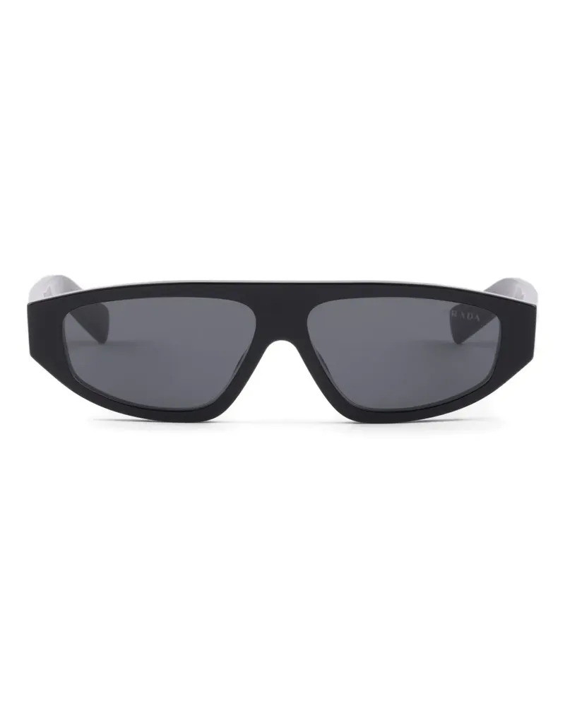 Prada Sonnenbrille mit geometrischem Gestell - Schwarz Schwarz