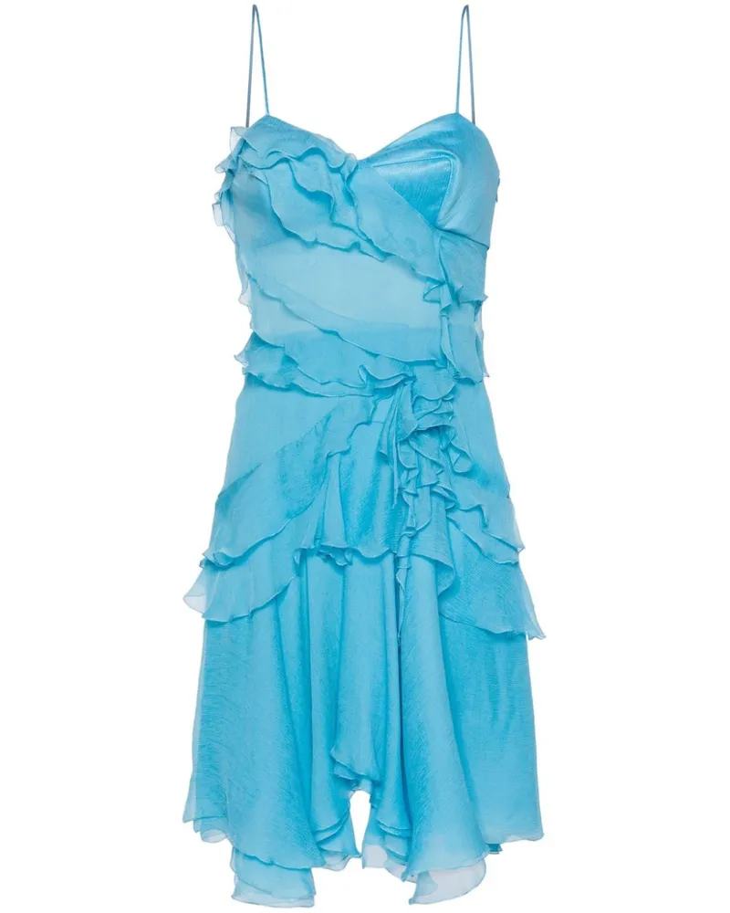 Ermanno Scervino Minikleid mit Rüschen Blau