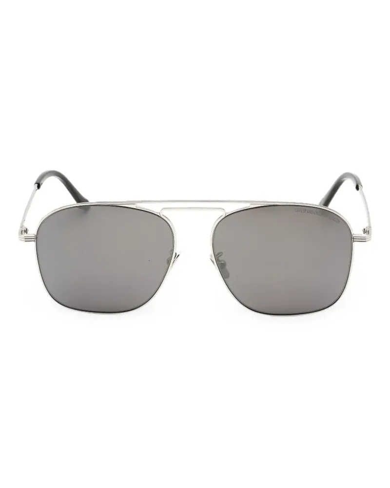 Cutler and Gross square-frame double-bridge sunglasses - Silber Silber