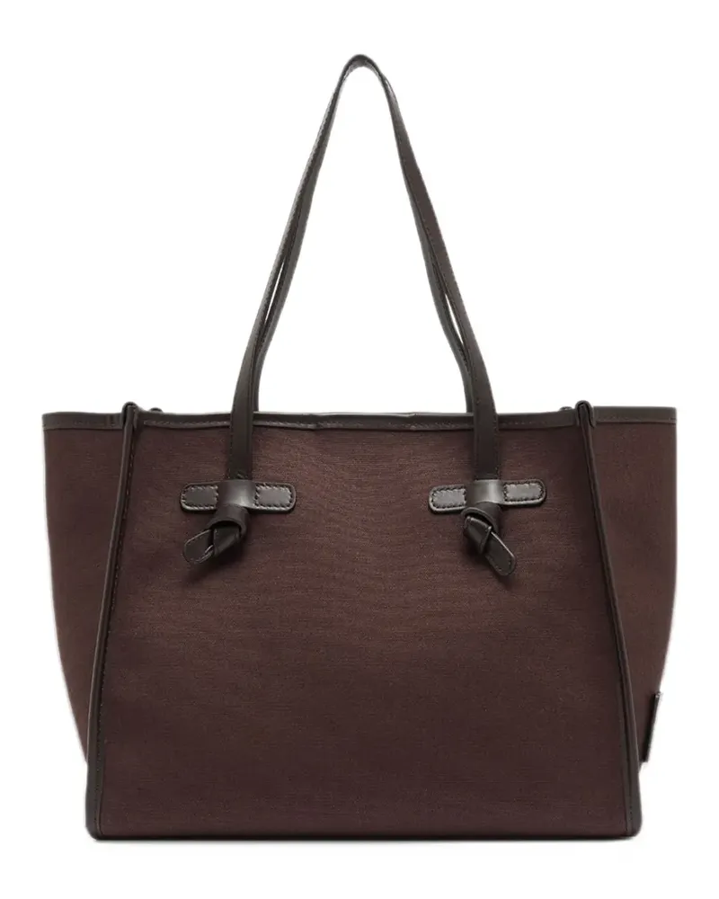 Gianni Chiarini medium Marcella leather-trim tote bag - Braun Braun
