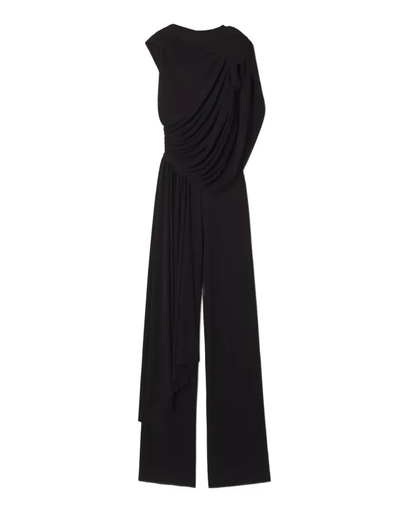 Lanvin Drapierter Jumpsuit aus Kreppjersey - Schwarz Schwarz