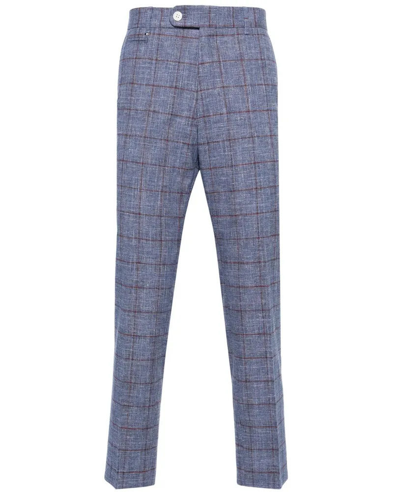 HUGO BOSS Karierte Hose - Blau Blau