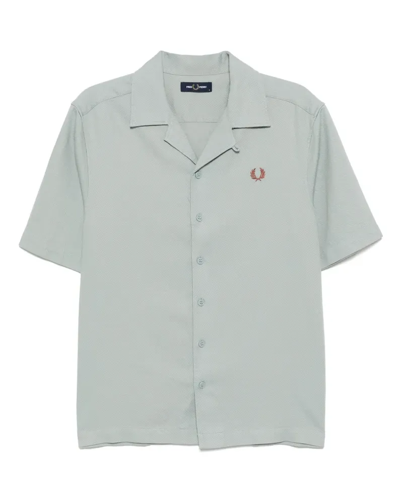Fred Perry Piqué-Hemd mit Reverskragen - Blau Blau