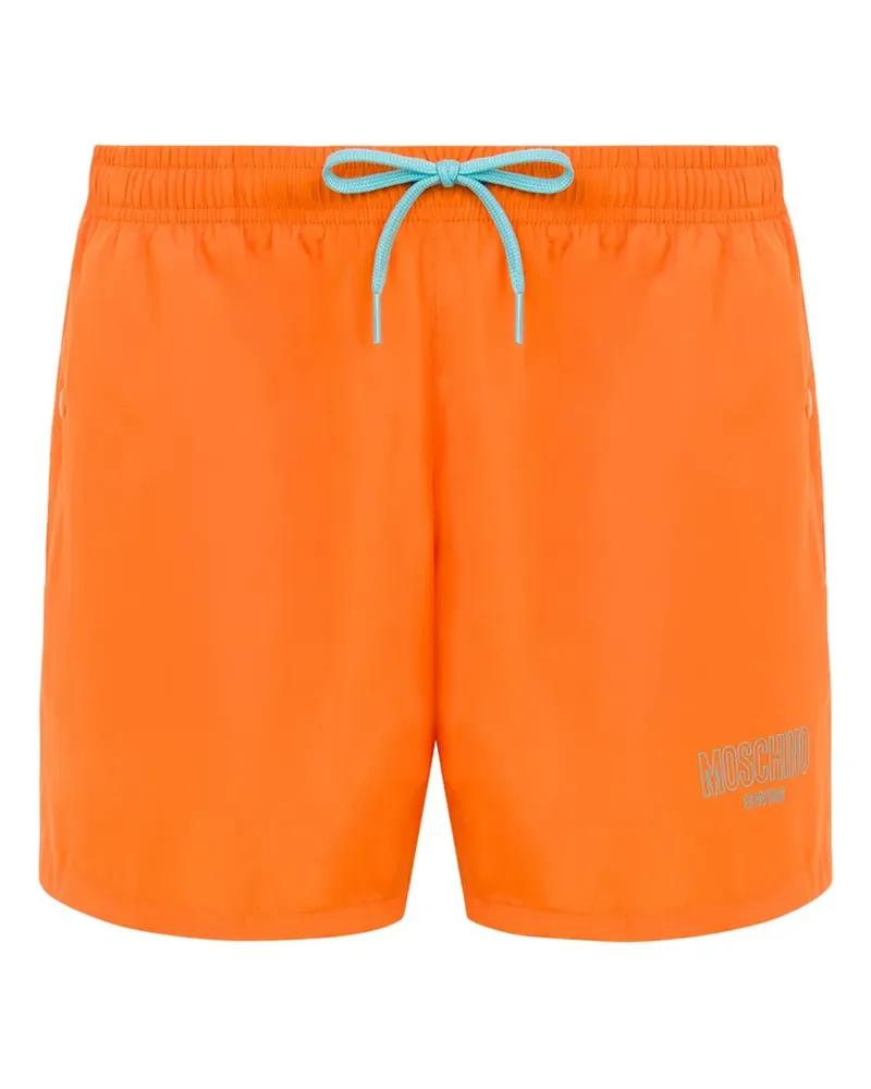 Moschino Badeshorts mit Logo-Print - Orange Orange