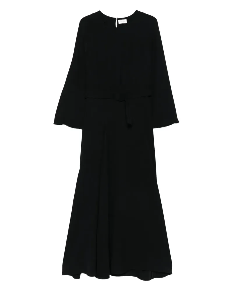 P.A.R.O.S.H. P.A.R.O H. Ausgestelltes Kleid mit Gürtel - Schwarz Schwarz