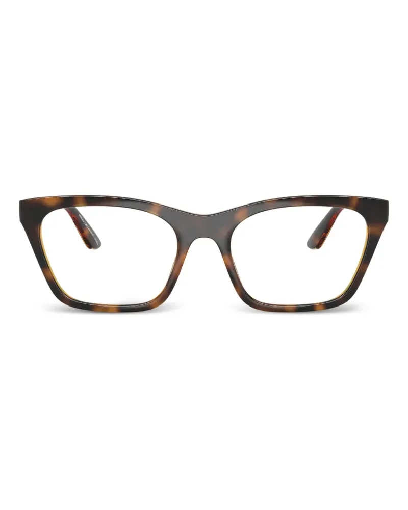 Emporio Armani tortoiseshell-effect cat-eye sunglasses - Braun Braun