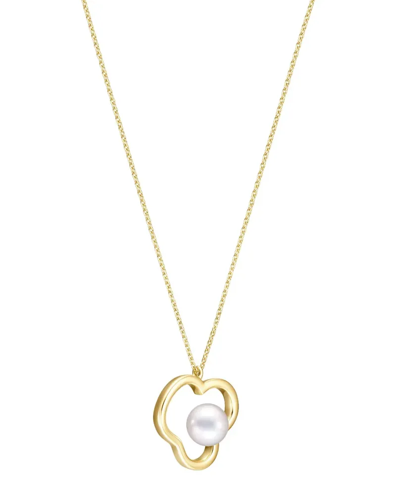 TASAKI 18kt Collection Line Chants Rotgoldhalskette mit Akoya-Perle Gold