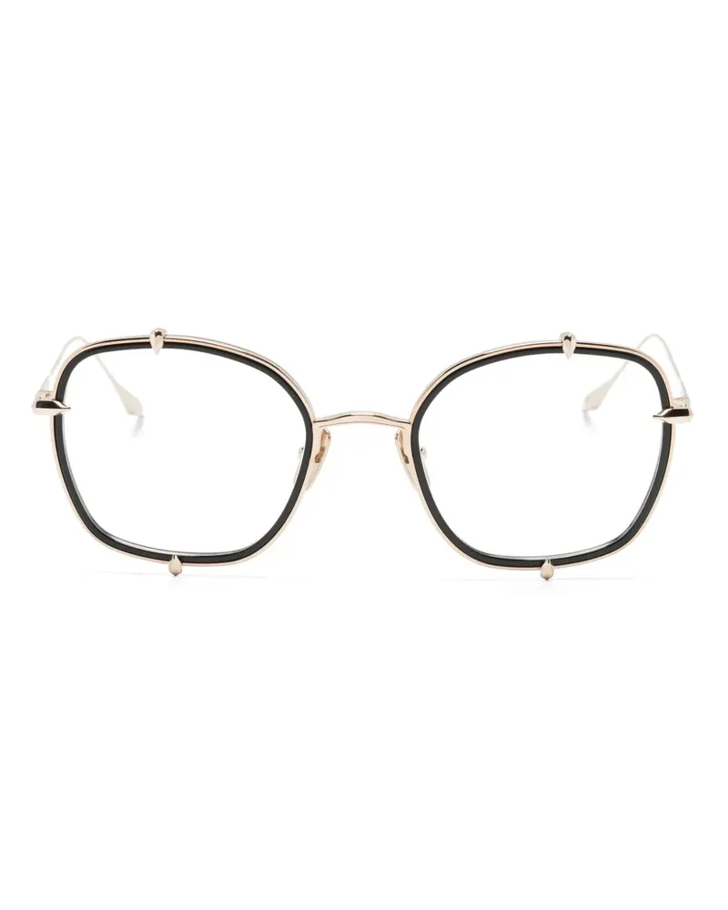 DITA Eckige Talon Three Brille - Schwarz Schwarz