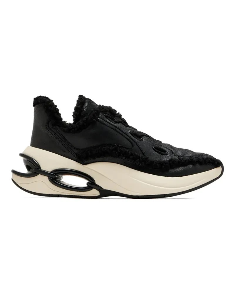 Michael Kors shearling-trim chunky-sole sneakers - Schwarz Schwarz