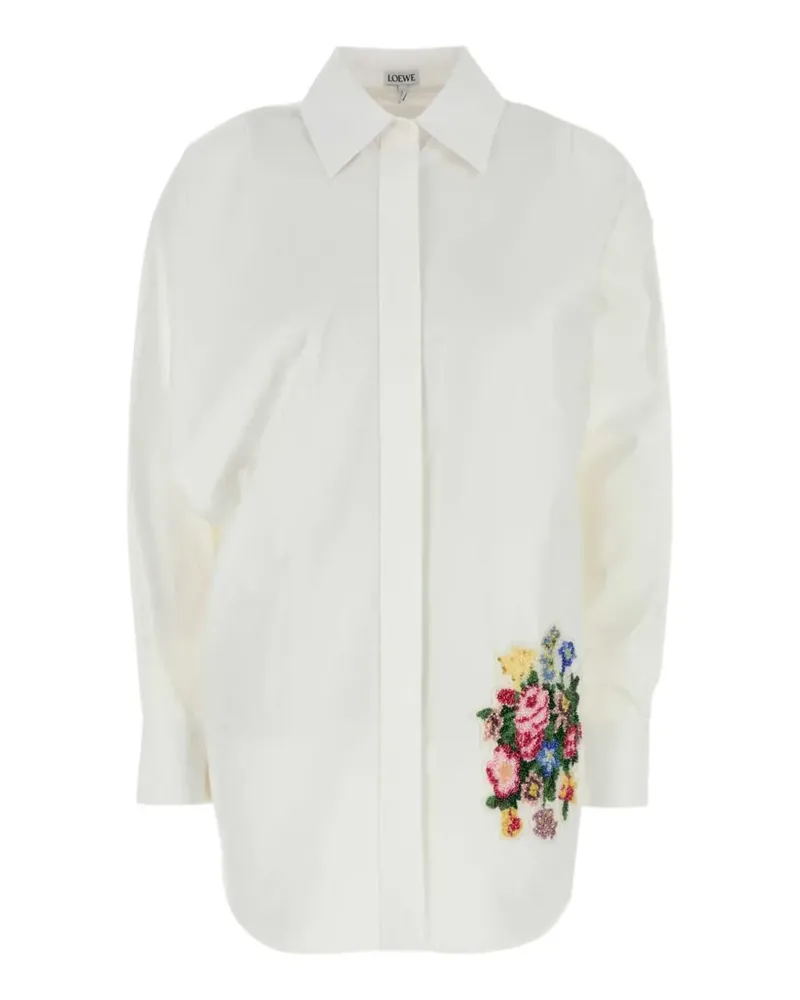 Loewe floral poplin shirt - Weiß Weiß