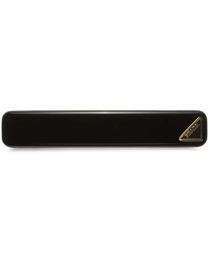 Prada Haarspange mit Logo - Schwarz Schwarz