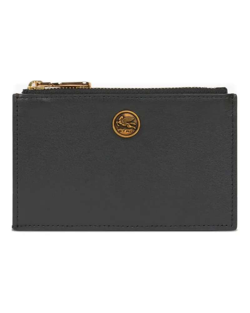 Etro Portemonnaie mit Pegaso-Applikation - Schwarz Schwarz