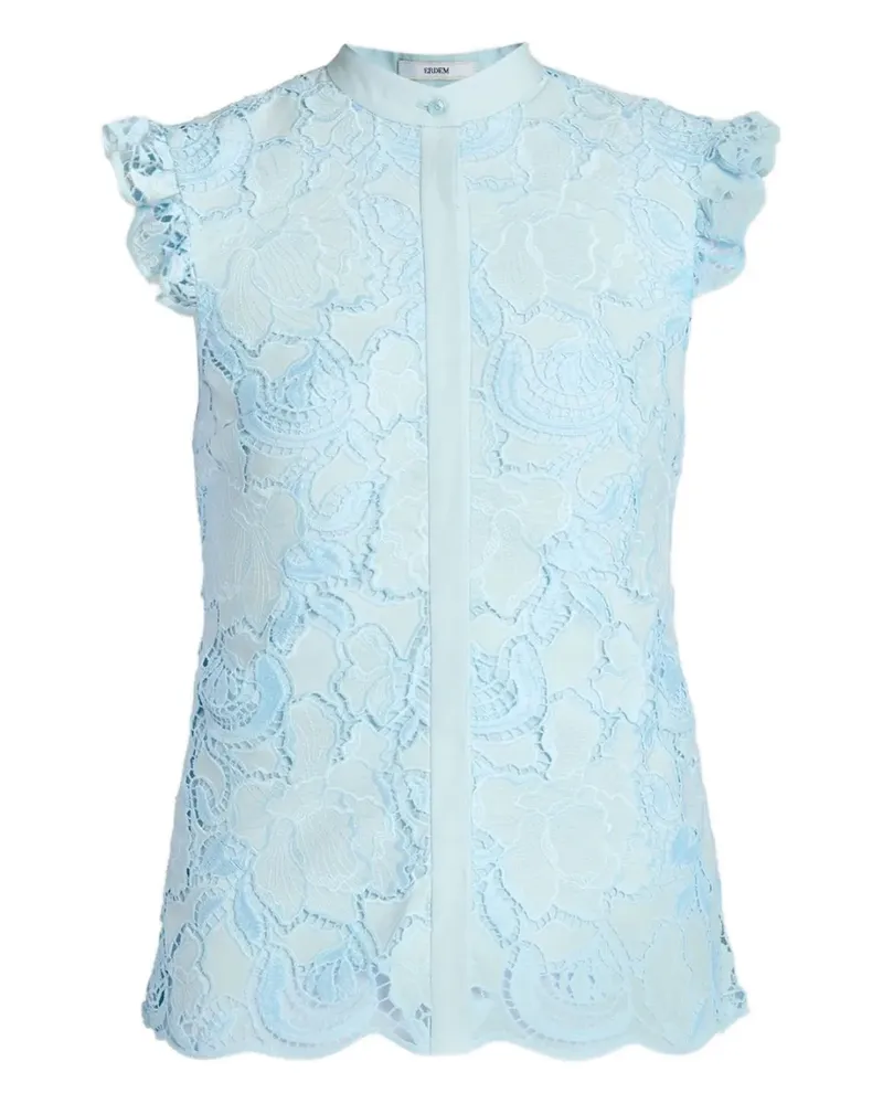 Erdem Ärmelloses Oberteil aus Blumenspitze - Blau Blau