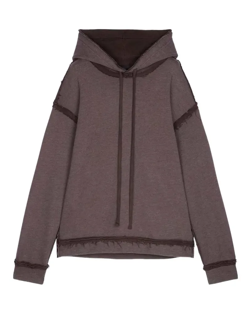 Haikure Joshua raw-edge hoodie - Braun Braun