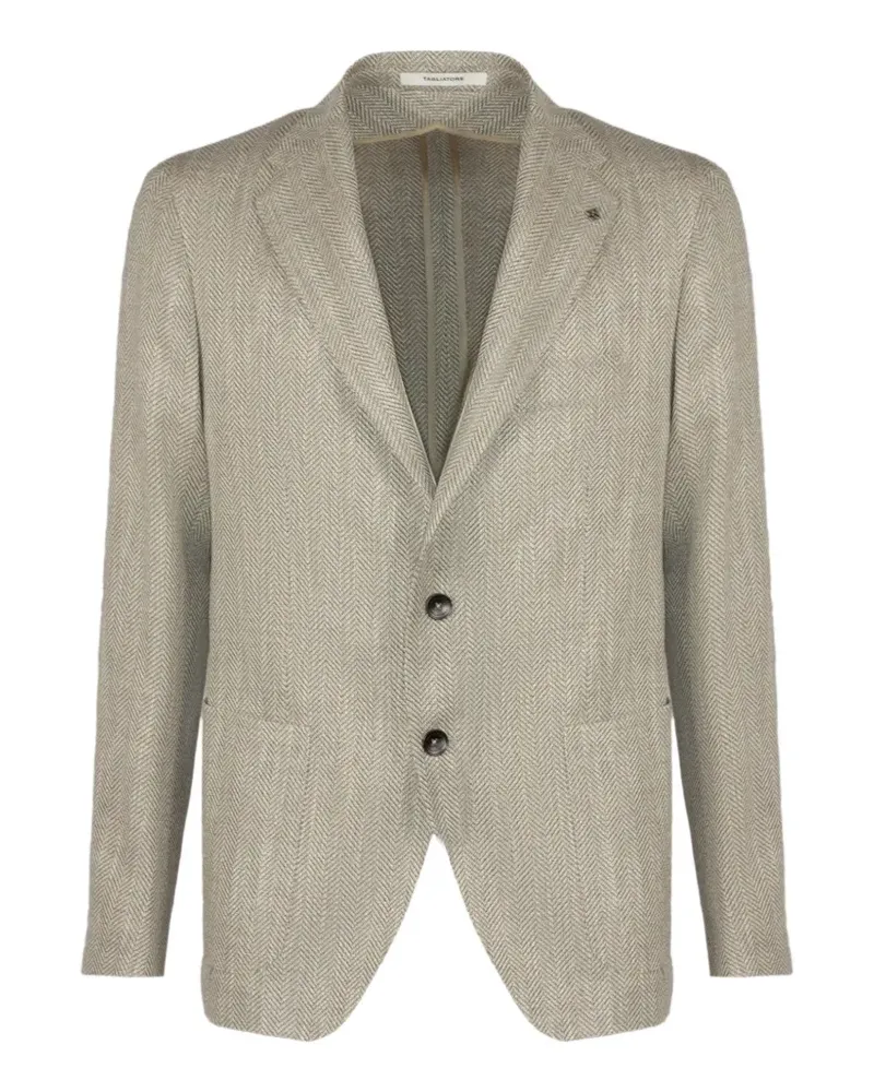 Tagliatore Utility-Jacke mit Fischgrätenmuster - Nude Nude