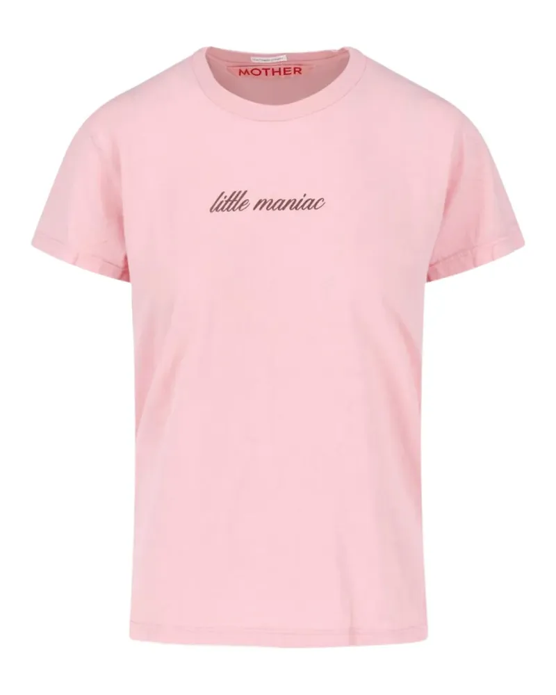 Mother The Boxy Goodie T-Shirt mit Slogan - Rosa Rosa