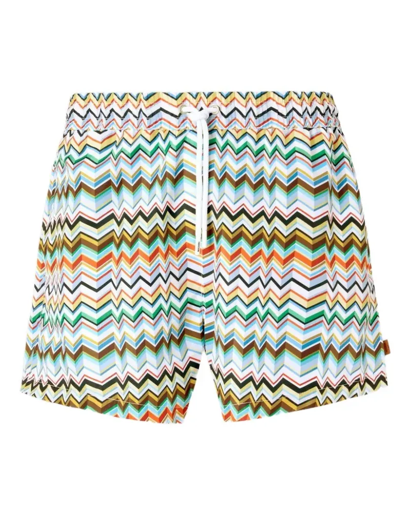Missoni Badeshorts mit Zickzackmuster - Weiß Weiß