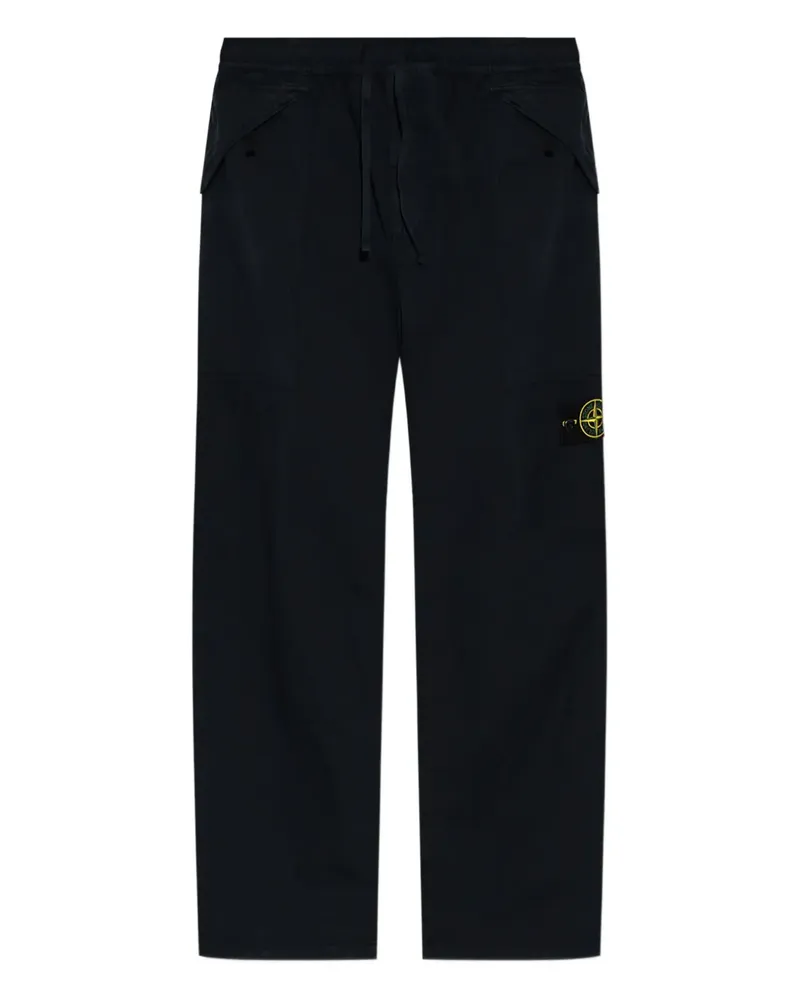 Stone Island Cargohose mit Kompass-Patch - Schwarz Schwarz