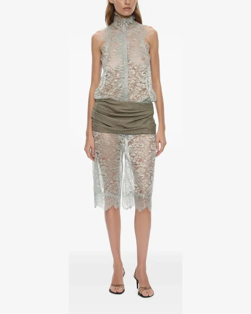 Christopher Esber Monlit Patina Jumpsuit mit Reißverschluss - Silber Silber