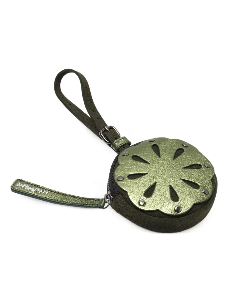 Maliparmi Taschenaccessoire aus gestanztem Leder - Grün Grün