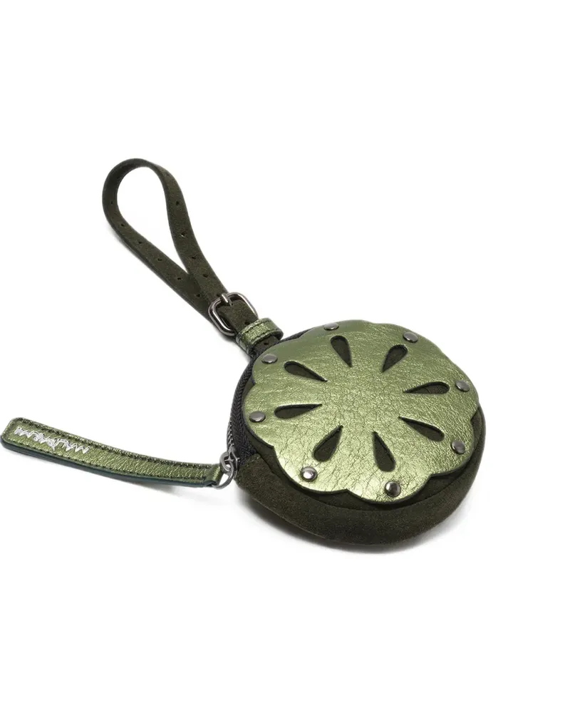 Maliparmi Taschenaccessoire aus gestanztem Leder - Grün Grün