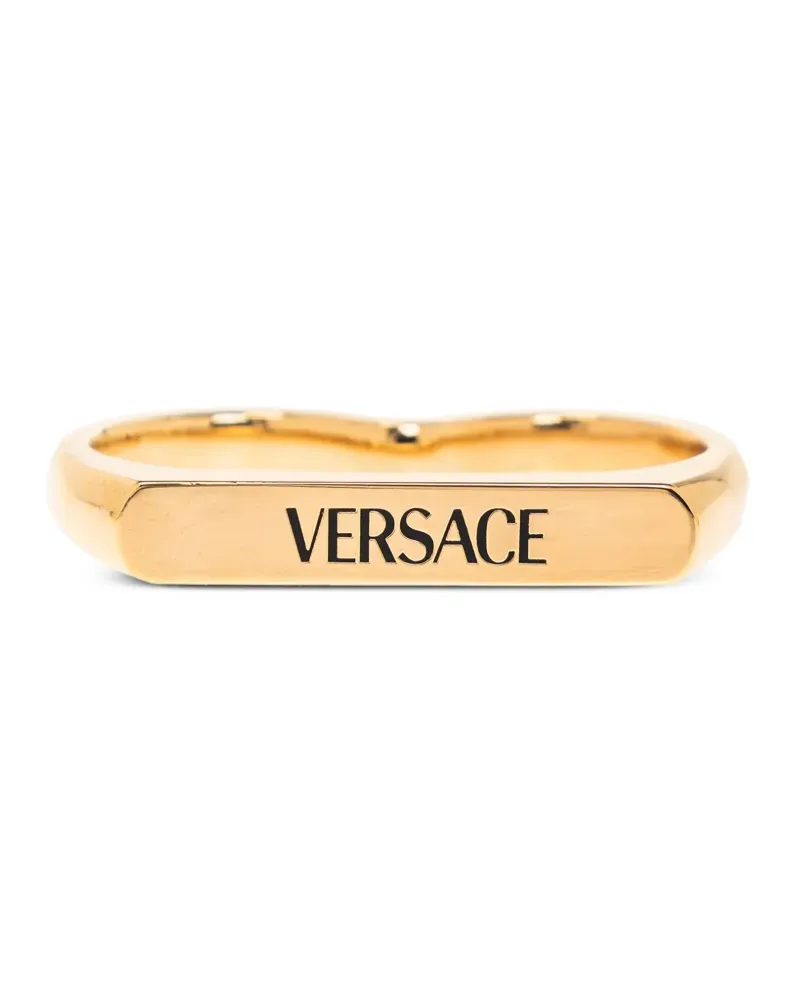Versace Ring mit Logo-Gravur - Gold Gold