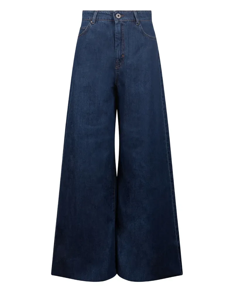 Max Mara Jeans mit Laser-Cuts - Blau Blau