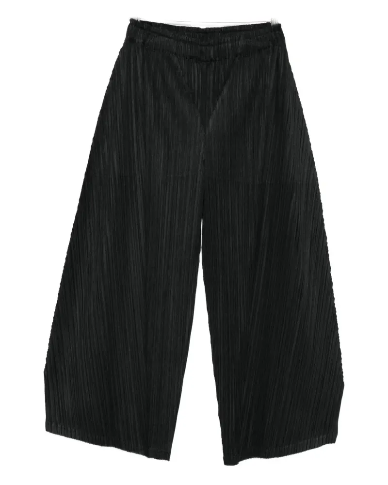 Issey Miyake Plissierte Hose - Schwarz Schwarz