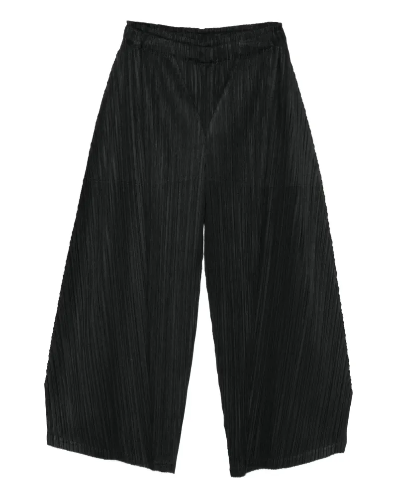 Issey Miyake Plissierte Hose - Schwarz Schwarz