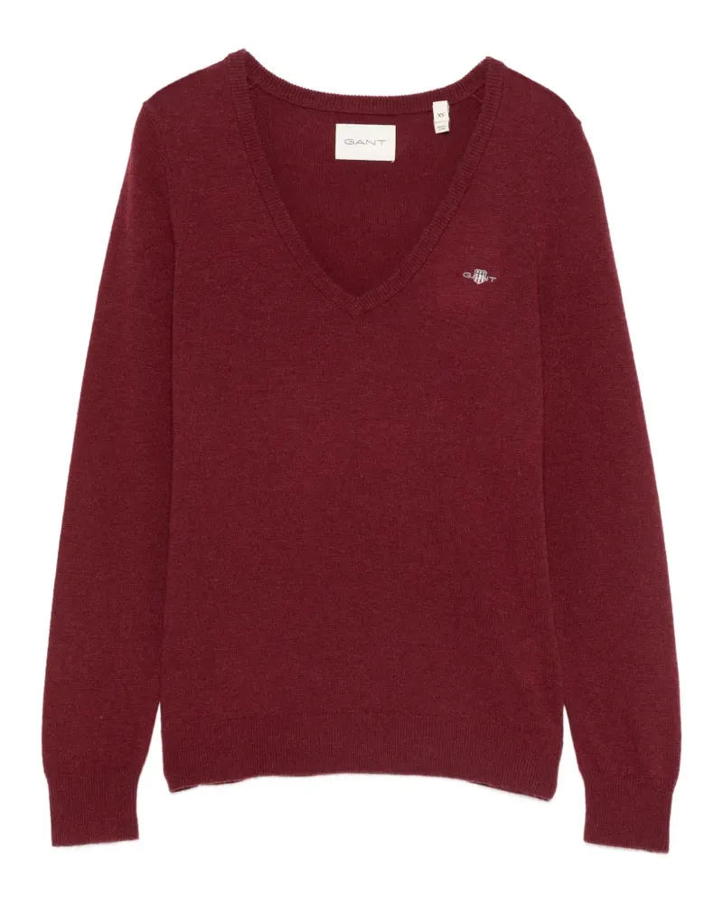 Gant Pullover mit V-Ausschnitt - Rot Rot