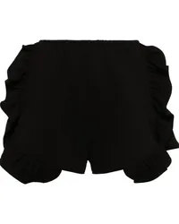 Ioana Ciolacu Peony Jersey-Shorts mit Rüschen Schwarz