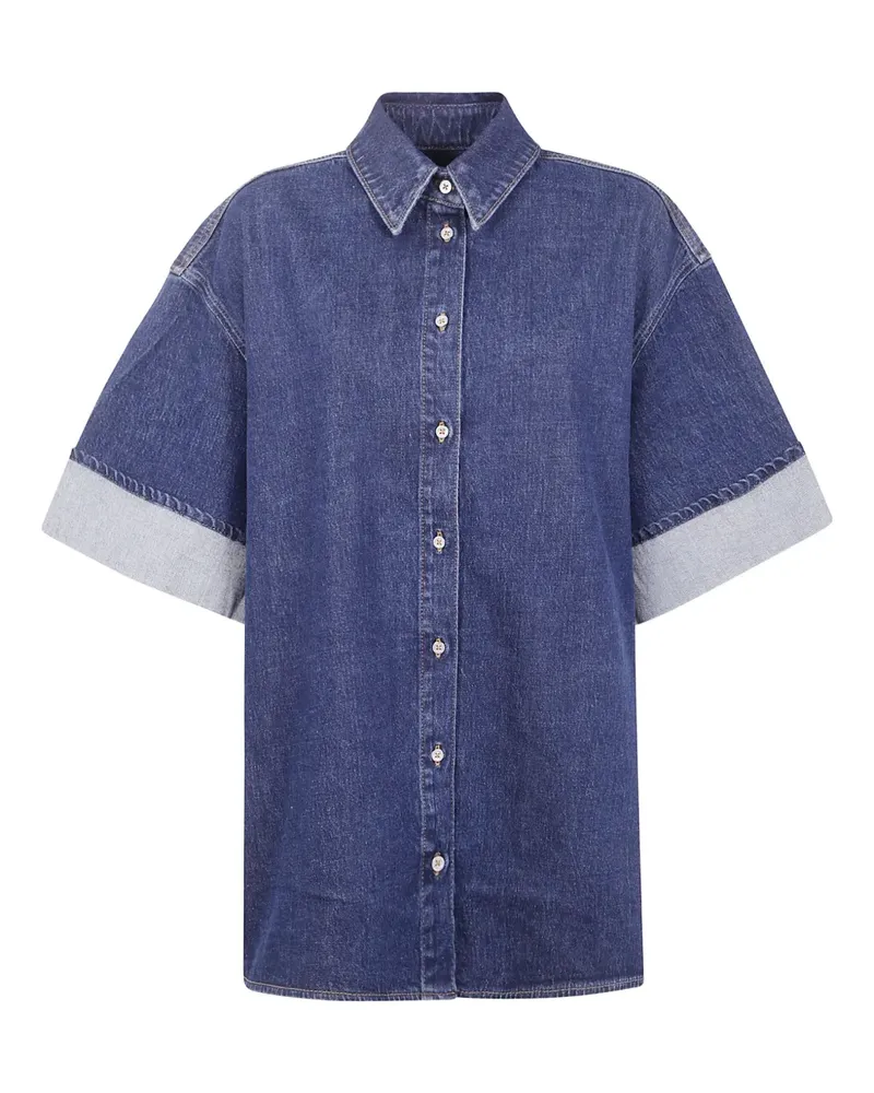 7 for all mankind Hemd mit Knopfmanschetten - Blau Blau