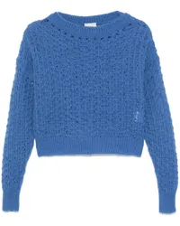 ALYSI Grob gestrickter Pullover Blau