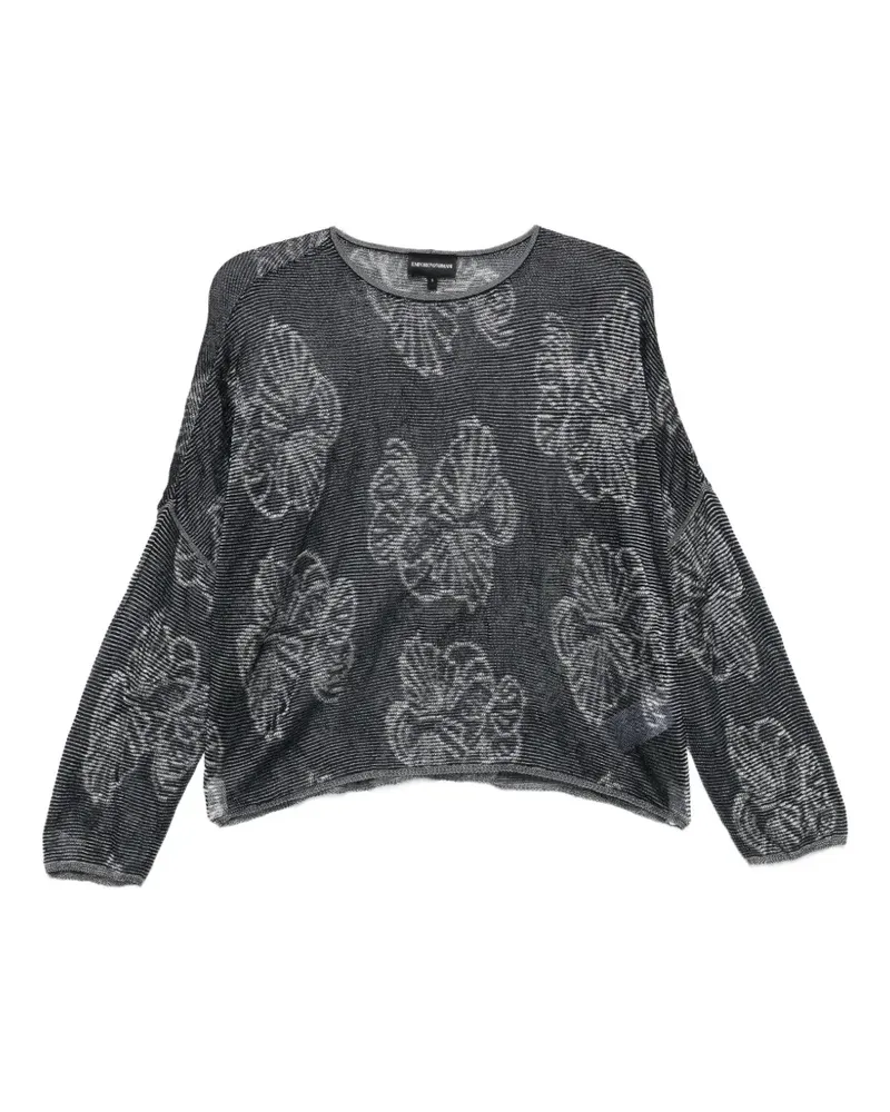 Emporio Armani Pullover mit Blumen - Blau Blau