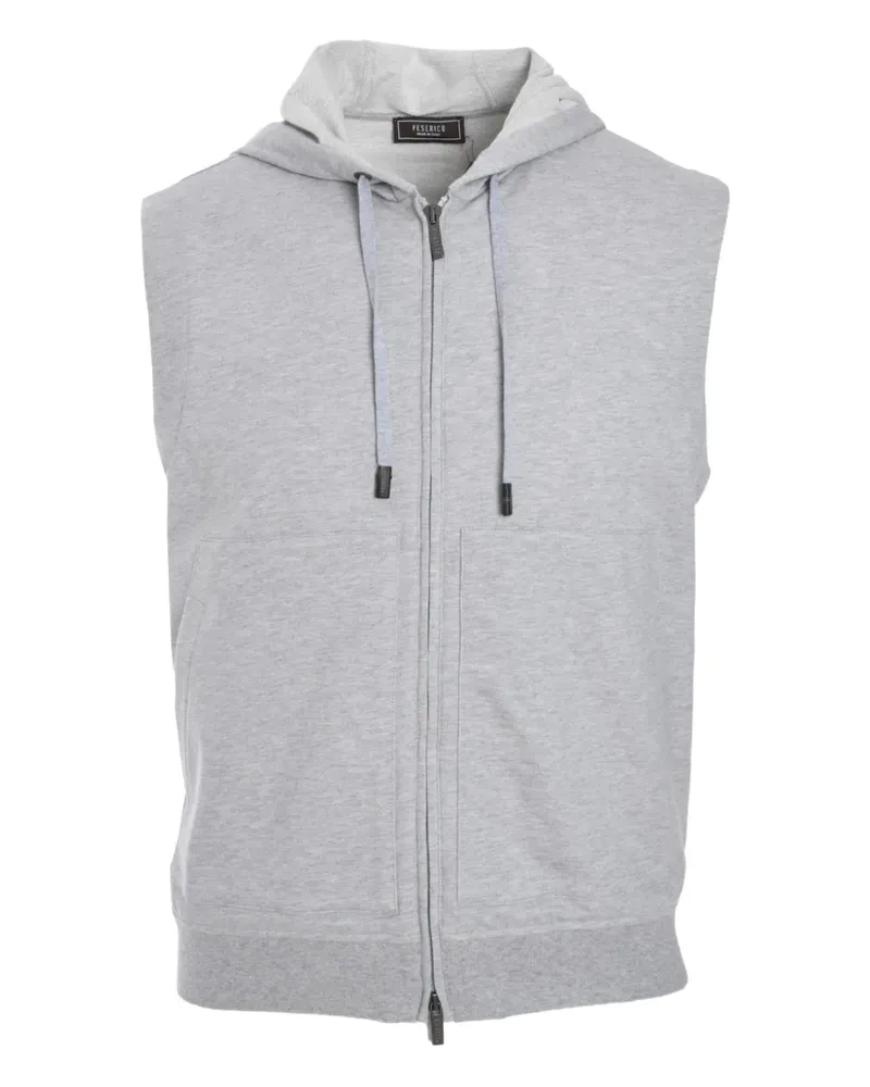Peserico Ärmelloser Hoodie - Grau Grau