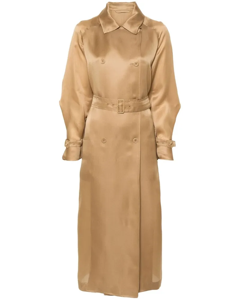 Max Mara Doppelreihiger Sacco Trenchcoat - Nude Nude