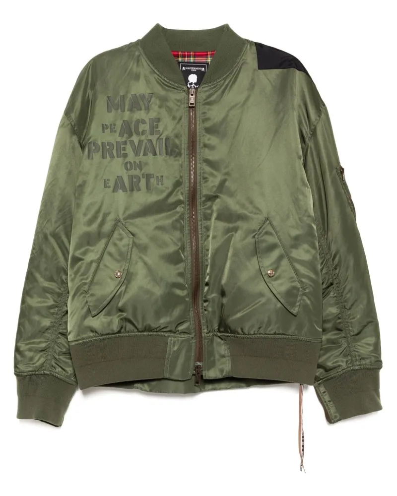 Mastermind World Bomberjacke mit Reißverschluss - Grün Grün