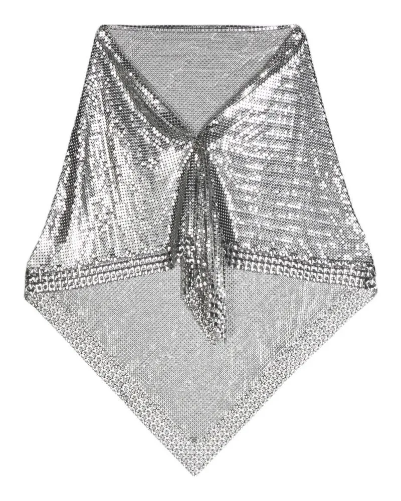 Paco Rabanne Metallischer Schal - Silber Silber