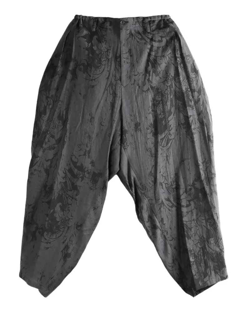 Yohji Yamamoto jacquard patterned trousers - Grau Grau