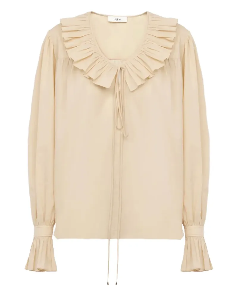 Chloé Bluse mit gerüschten Bündchen - Nude Nude
