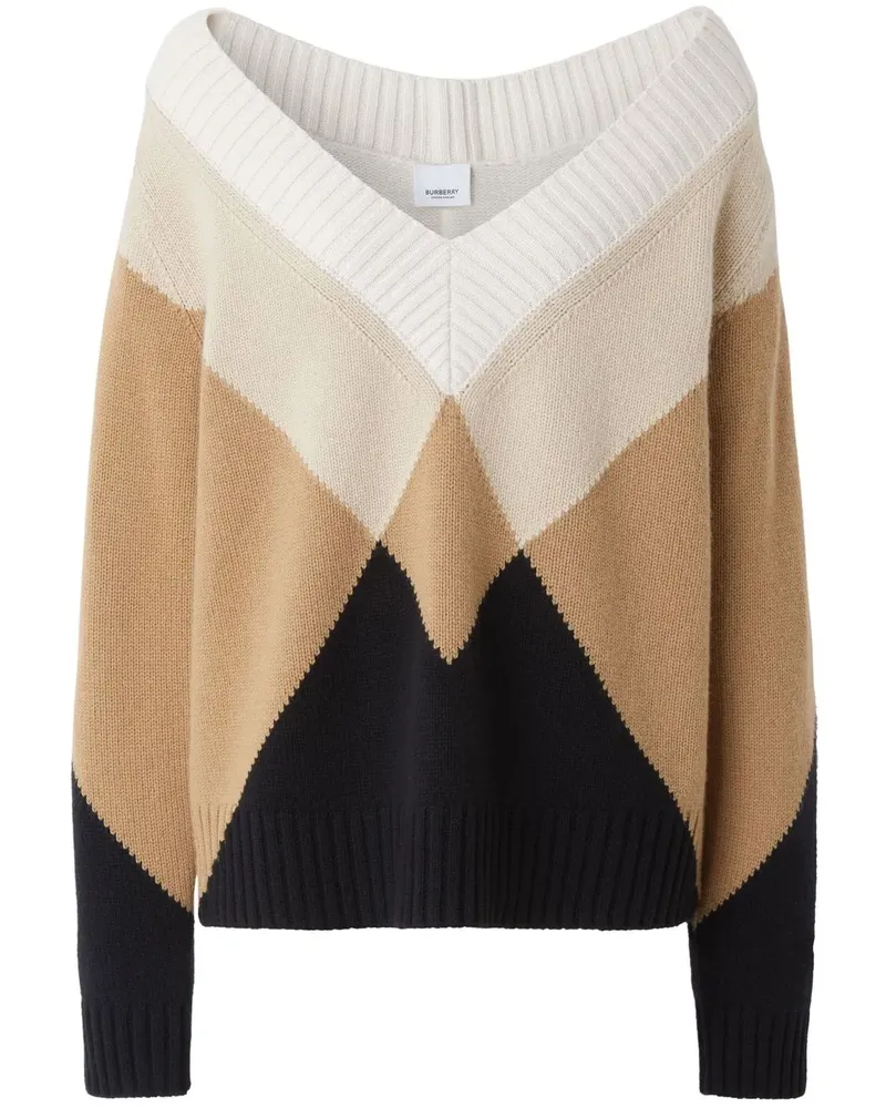 Burberry Pullover mit Intarsienmuster - Nude Nude