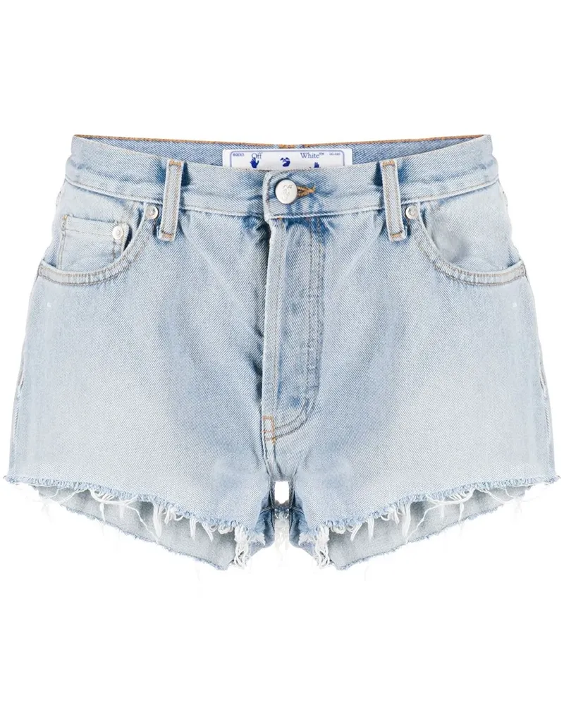 OFF-WHITE Jeans-Shorts mit Logo-Print - Blau Blau