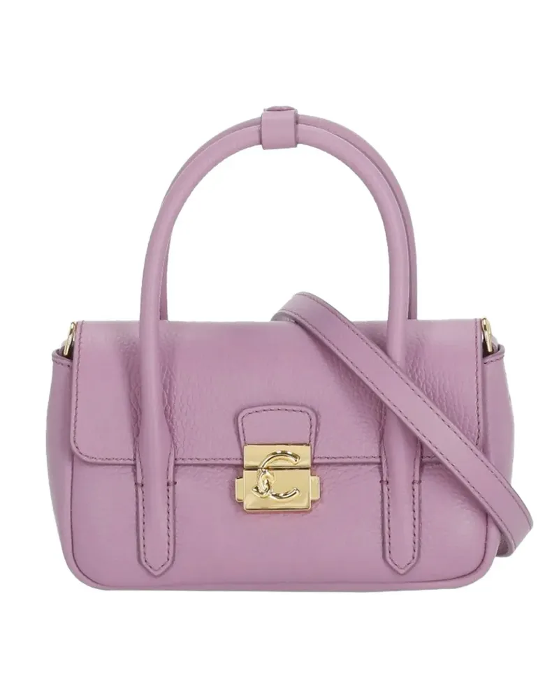 Coccinelle mini C-Me Lock leather tote bag - Violett Violett
