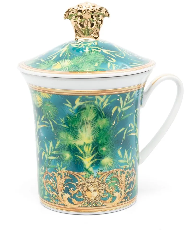 Versace Tasse mit Jungle Animalier-Print - Blau Blau